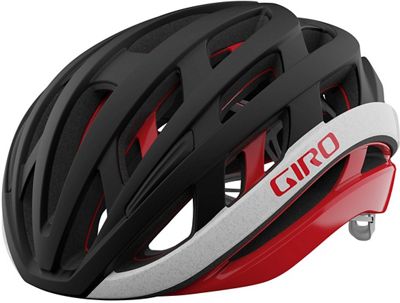 Giro Helios Spherical Road Helmet - Matte Black-Red, Matte Black-Red